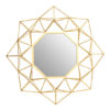 Farota Large 2 Sided Geometric Design Wall Mirror In Champagne