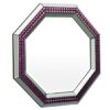 Nthrow Octagonal Wall Mirror In Purple And Clear