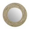 Templars Beaded Effect Wall Bedroom Mirror In Gold Frame