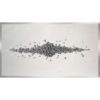 Maria Glass Wall Art In Silver With Glitter Clusters Crystals