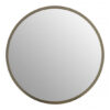 Athens Large Round Wall Bedroom Mirror In Silver Frame