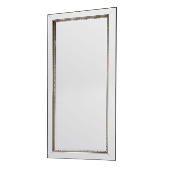 Ferndale Bevelled Leaner Floor Mirror In Antique White DecorativeWallMirrors.co.uk