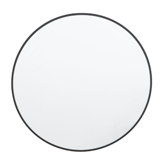 Yareli Round Wall Mirror In Black Frame