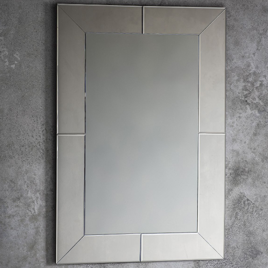 Rocca Rectangular Wall Mirror In Silver Frame - DecorativeWallMirrors.co.uk