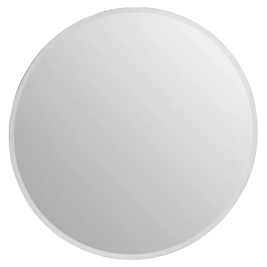 Sanford Large Round Wall Mirror With Mirrored Frame