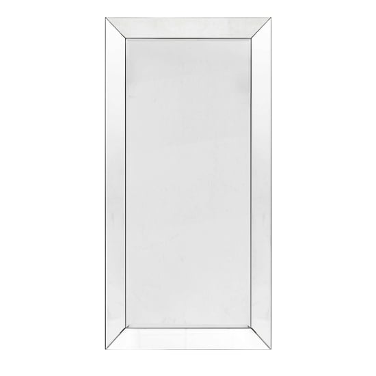 Gorizia Large Leaner Bevelled Wall Mirror In Silver