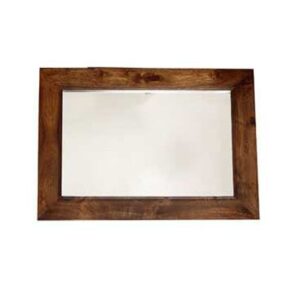 Tivat Mango Wood Wall Mirror In Dark Mahogany Frame