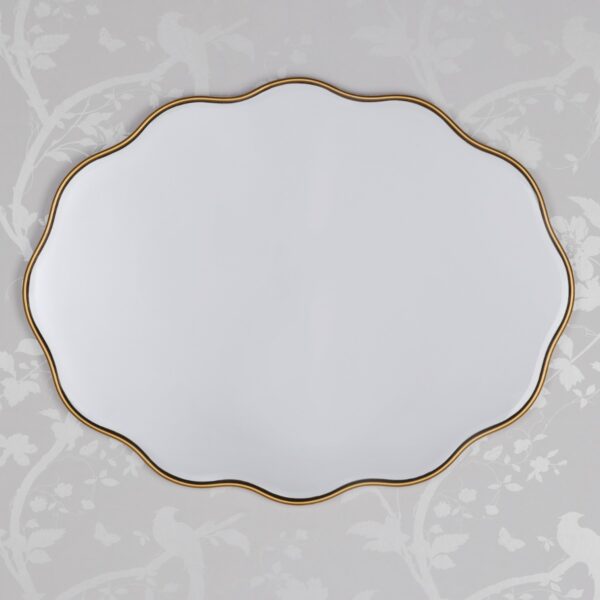 Laura Ashley Medora Oval Mirror In Matt Gold Finish