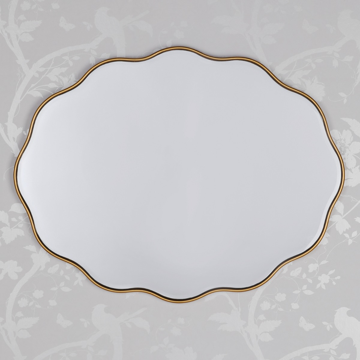 Laura Ashley Medora Oval Mirror In Matt Gold Finish