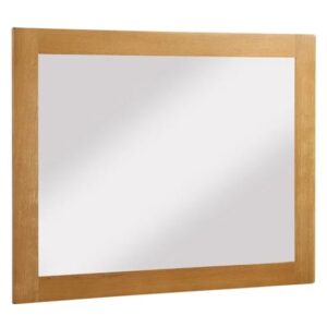 Adriel Bedroom Wall Mirror In Light Oak Wooden Frame