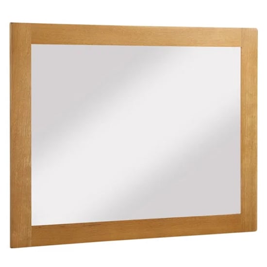 Adriel Bedroom Wall Mirror In Light Oak Wooden Frame