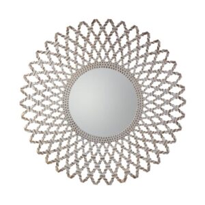 Beloit Wall Mirror With Wooden Frame In Natural And Whitewash