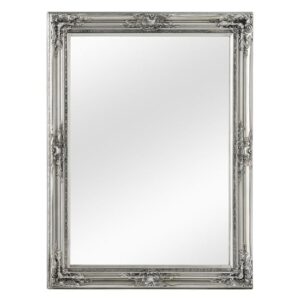 Calotas Rectangular Wall Bedroom Mirror In Antique Silver Frame