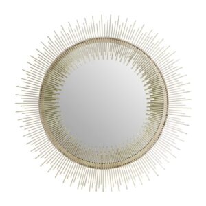 Casa Round Wall Mirror In Spoke Pewter Frame