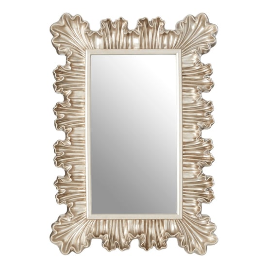 Checklock Clamshell Design Wall Mirror In Champagne