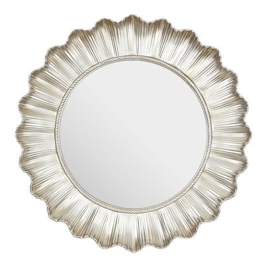 Checklock Scallop Wall Mirror In Champagne