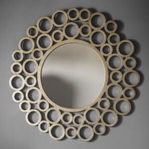 Coronado Stylish Round Wall Mirror In Gold