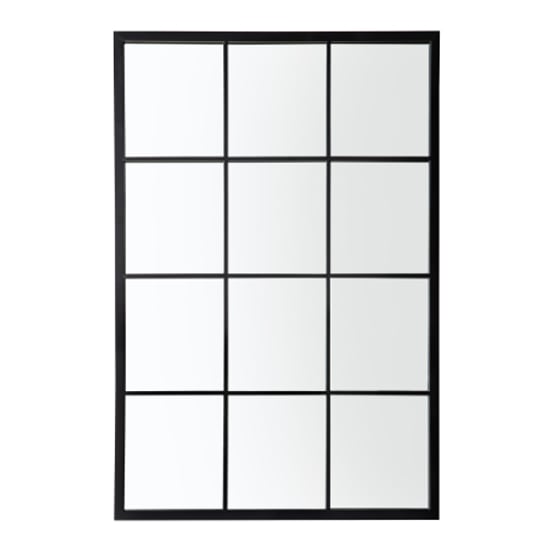 Dorland Window Pane Style Wall Mirror In Black Frame