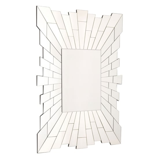 Glitacoz Rectangular Wall Mirror In Silver Glass Frame