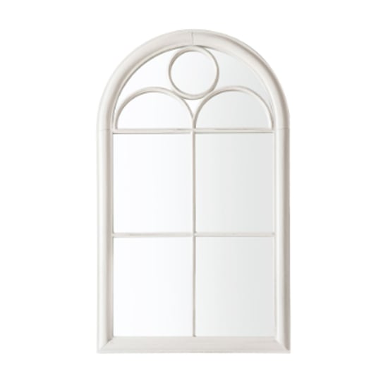 Hurst Arch Design Wall Mirror In White Frame