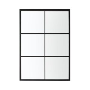 Kontron Window Design Wall Mirror In Black Frame