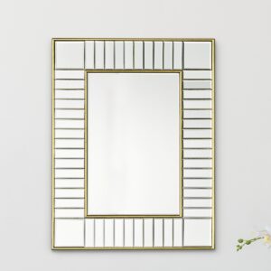 Laura Ashley Clemence Small Rectangle Mirror With Gold Leaf Edging