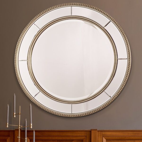 Laura Ashley Nolton Round Mirror With Distressed Glass Edging