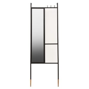 Maren Floor Mirror In Black Iron Frame