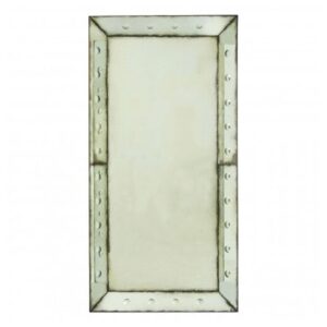 Raze Large Bubble Effect Wall Mirror In Antique Brass Frame