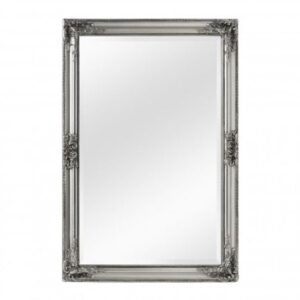 Rustin Vintage Design Wall Bedroom Mirror In Silver Frame