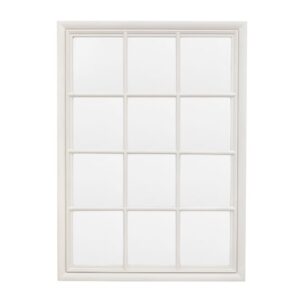 Salta Window Wall Mirror In Stone Wooden Frame