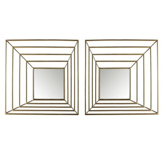 Shift Set Of 2 Wall Bedroom Mirror In Gold Frame