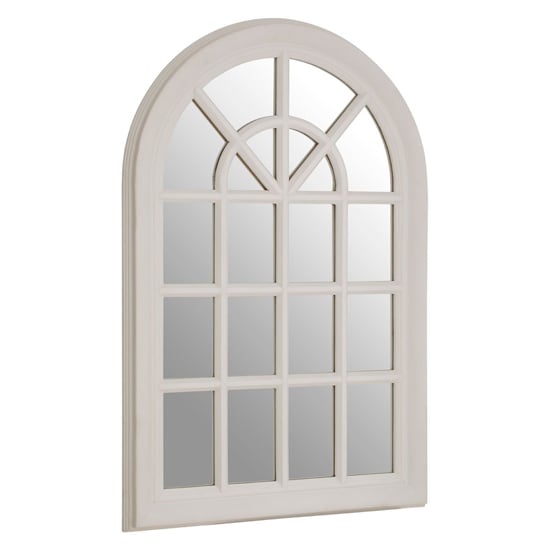 Sholas Window Design Wall Bedroom Mirror In White Frame