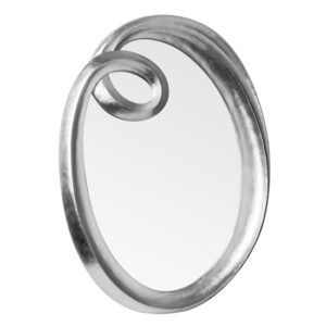 Witoka Contemporary Swirl Wall Mirror In Silver