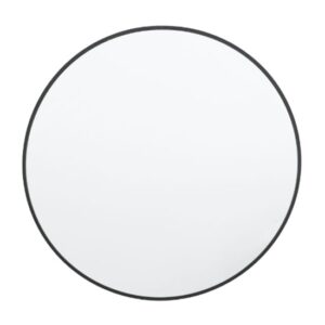 Yareli Round Wall Mirror In Black Frame