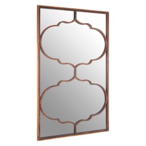 Zaria Arabesque Wall Bedroom Mirror In Warm Gold Frame